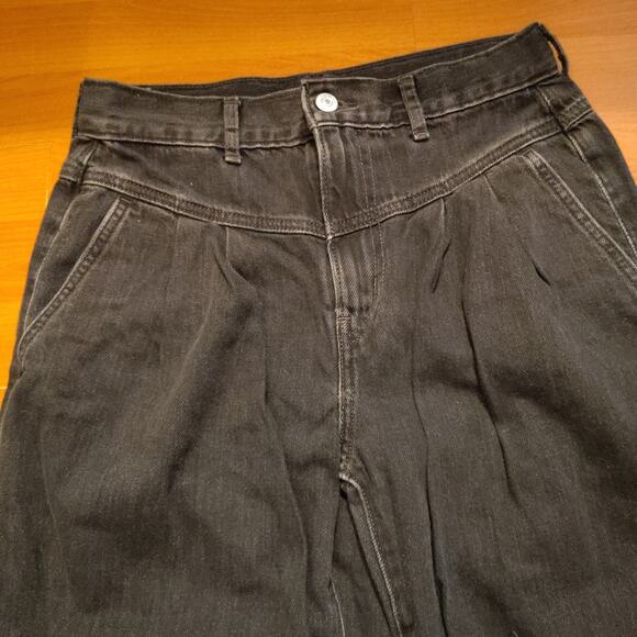 Levi’s Soft Black Pleated Jeans – Size 26x26 – White Patch – Rare - Picture 2 of 8